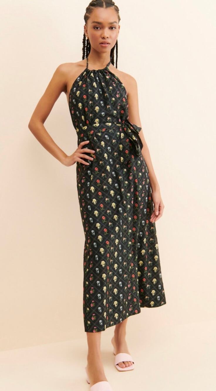 NWT Rachel Antonoff Rainey Maxi Dress Black Size Medium